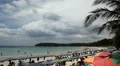 People walking, swimming, snorkeling, Kata Beach in Phuket Island, Thailand HD Footage