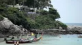 People walking, swimming, snorkeling, Kata Beach in Phuket Island, Thailand HD Footage