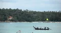 People walking, swimming, snorkeling, Kata Beach in Phuket Island, Thailand HD Footage