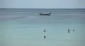 People walking, swimming, snorkeling, Kata Beach in Phuket Island, Thailand HD Footage