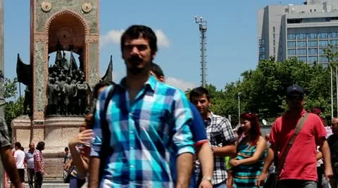 People walking at Taksim Stock Footage 20472488