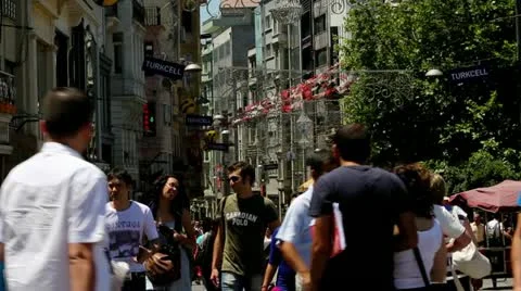 People walking at Taksim Stock Footage 20472530