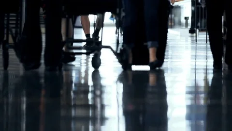 People Walking at The Terminal Stock Footage 71943515