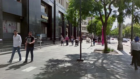 People walking through the city Video stock 144372704
