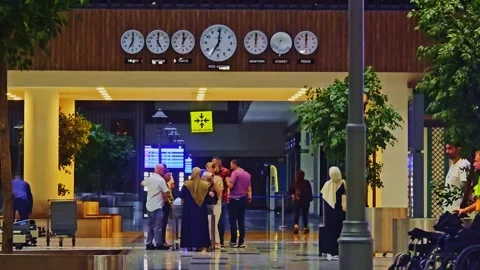 People walking through a mall. Stock Footage 284103583