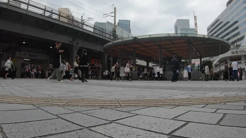 People Walking Time Lapse Stock Footage 110105757