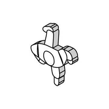 People walking top view isometric icon vector illustration Illustrazione stock