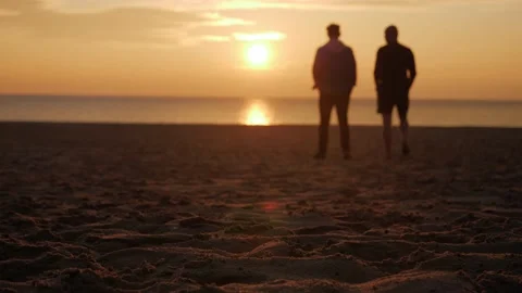 People Walking Towards Sun Video stock 132264767