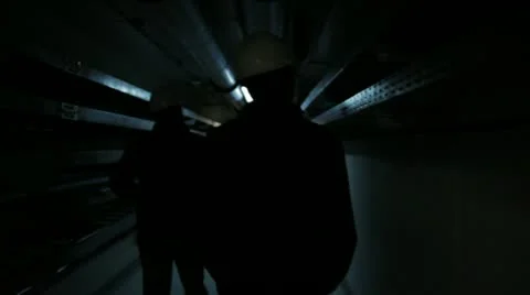 People walking on a tunnel Stock Footage 11820934