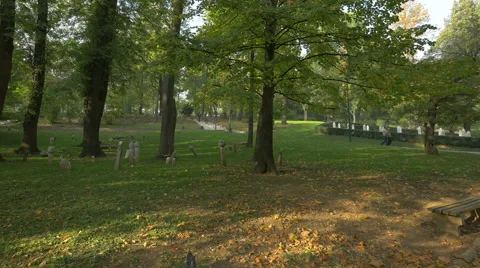People walking in Veliki Park, Sarajevo Stock Footage 59805703