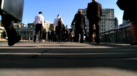 People Walking to Work Stock Footage 831341