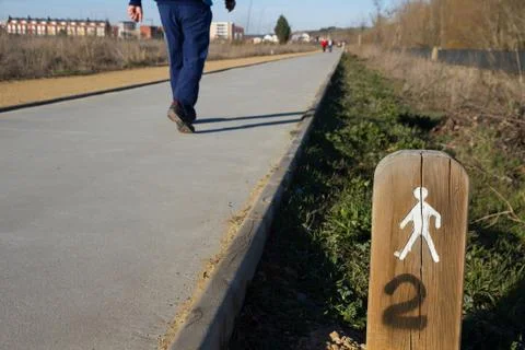 People  Walking in a Zone Enabled 写真素材