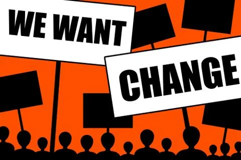 People wanting change Illustrazione stock