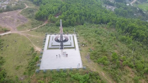People at War Monument Stock Footage 74674086