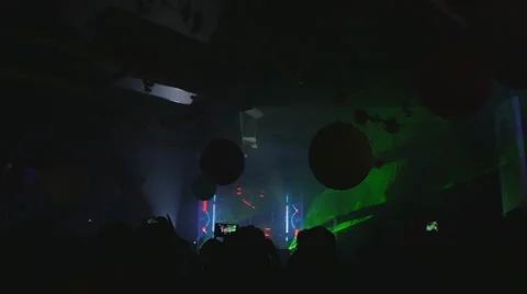 People watch light show Video stock 63124098