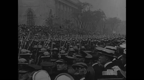People watching parade in Central Park Stock Footage 43329918