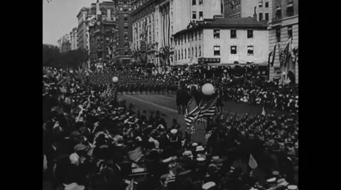 People watching parade Stock Footage 43331874