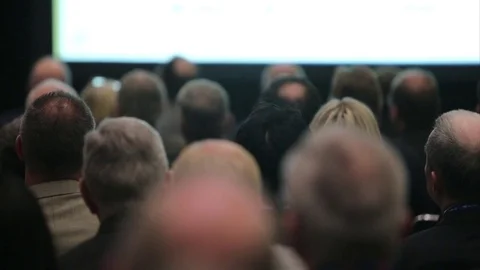 People watching a presentation intently Stock-Footage 73754100