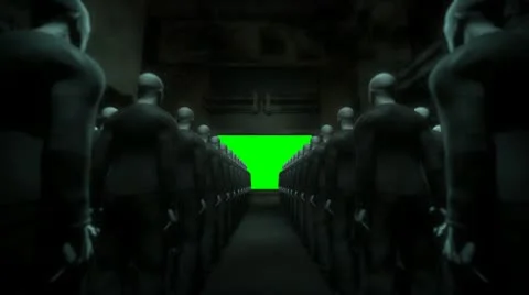 People watching screen (chroma green key-able) Stock Footage 9867331