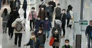 People Wearing Mask Because Corona Virus At The International Airport Stock Footage
