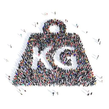 People weight kilogram shape 3d Stock Illustration