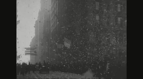 People welcoming Ferdinand Foch Stock Footage