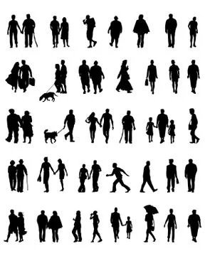 People which walk Stock Illustration