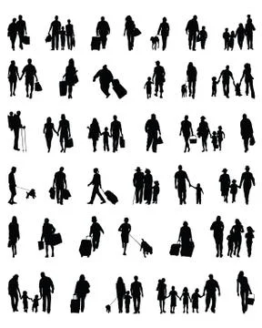People which walk Stock Illustration