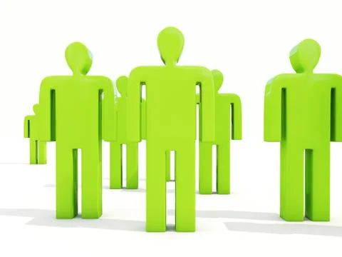 People on white Stock Illustration