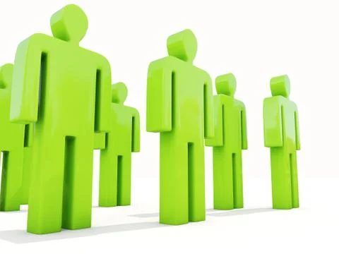 People on white Stock Illustration
