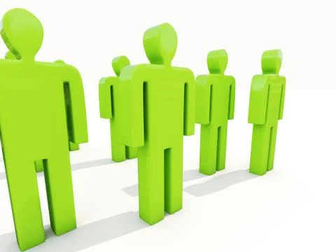 People on white Illustrazione stock