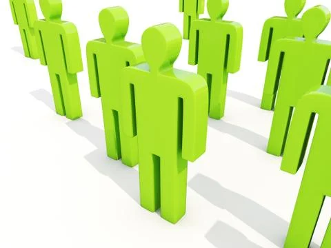 People on white Stock Illustration