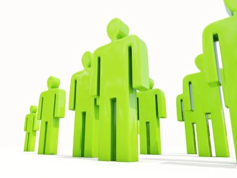 People on white Stockillustratie