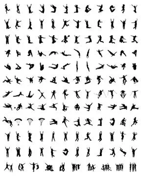 People wich jumping Stock Illustration