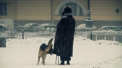 People at winter Stock Footage 1078907