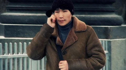 People at winter Stock Footage 1078931