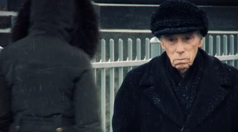 People at winter Stock Footage 1078935