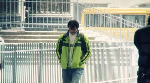 People at winter Stock Footage 1078937