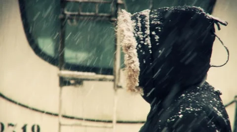 People at winter Stock Footage 1078948