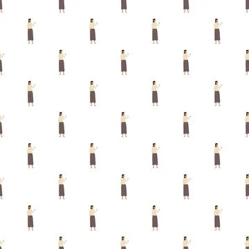 People woman repeating pattern on white background 스톡 일러스트