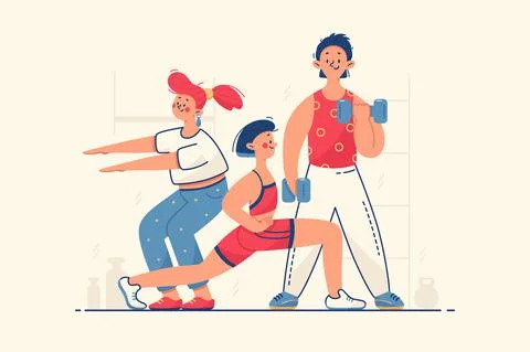 People work on body Stock Illustration