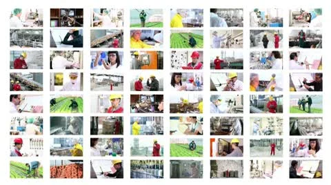 People at Work - Collage Stock Footage 10721911