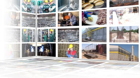 People at work, collage Stock Footage 34171013