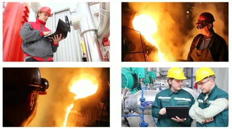 People at work, split screen Stock Footage 12541763