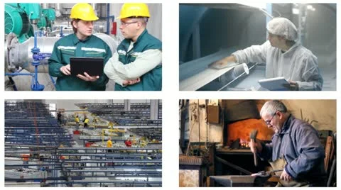 People at work, split screen Stock Footage 12541866