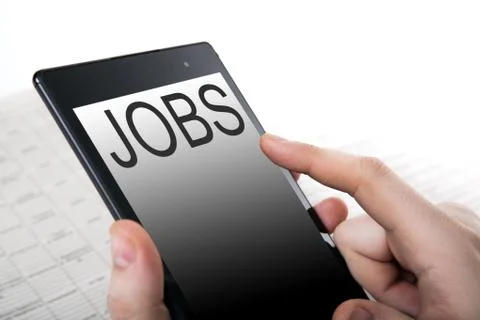 People work for Tablet PC Foto stock
