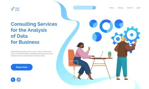 People work in technical support and customer assistance. Employees provide Stock Illustration