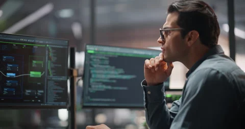 People Working on Computers in Office Stock Footage 321011973