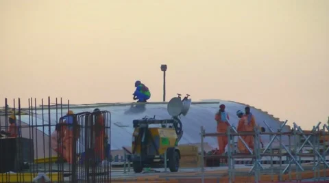 People Working on Construction Видео 58590529