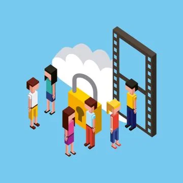 People working creative process Stock Illustration